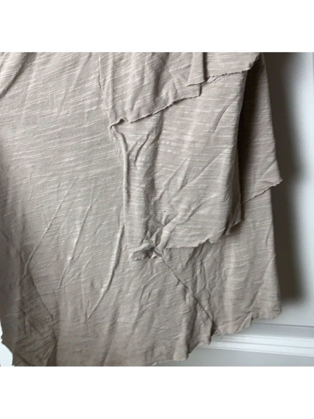 APT 9 Tan Open Front Cardigan longer in front - Picture 2 of 4